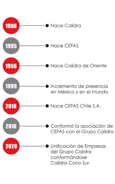 Línea de tiempo, momentos importantes en la historia de Calidra